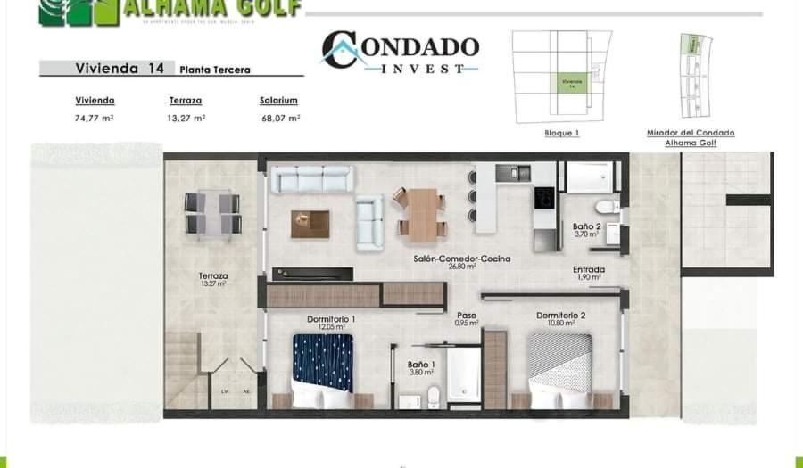 Condado De Alhama Resort , Mirador Apartment Murcia Eksteriør billede